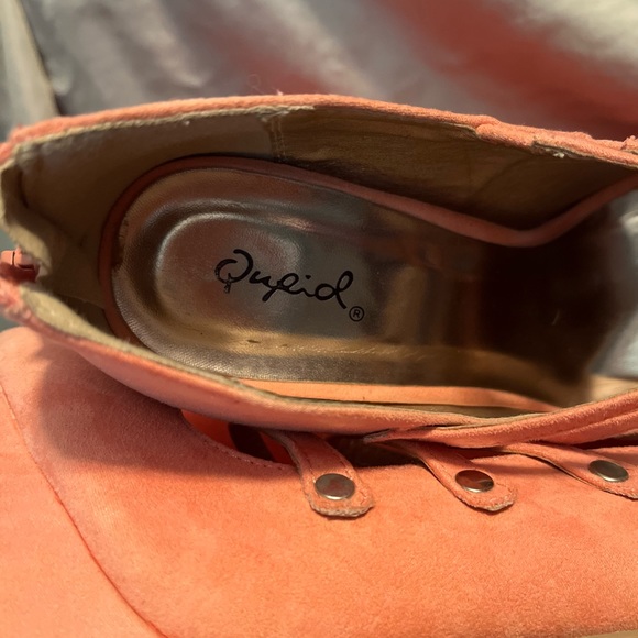 Qupid peach heels women’s size 8 - Picture 7 of 12